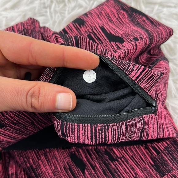 🔥$SALE$🔥Lululemon Pace Rival Crop (19") Down Pour Electric Coral Black / Black - Picture 6 of 7